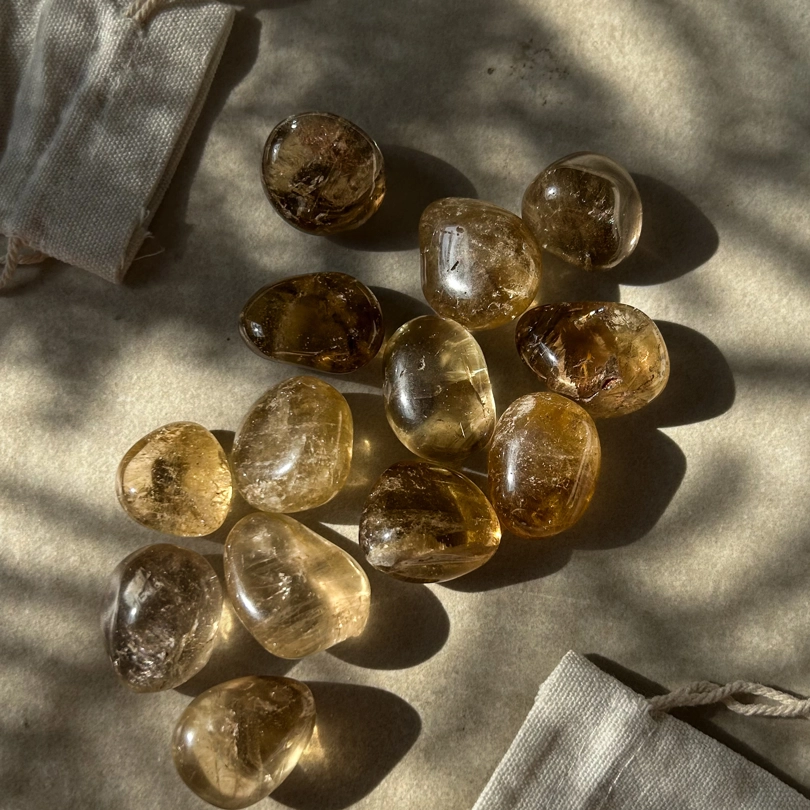 pietra burattata - Quarzo Citrino naturale